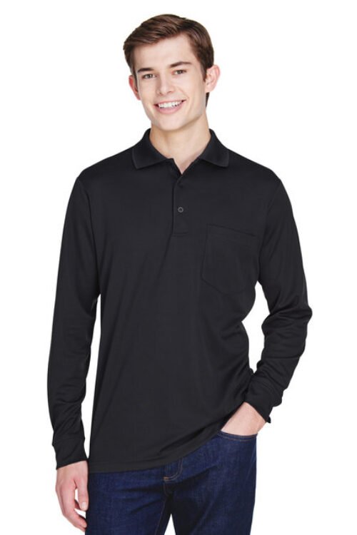 88192P Adult Pinnacle Performance Long-Sleeve Piqué Polo with Pocket