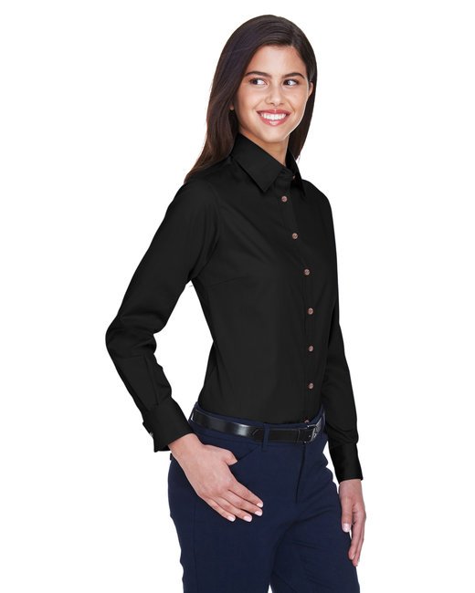 M500W Ladies' Easy Blend¿ Long-Sleeve Twill Shirt with Stain-Release - Image 3